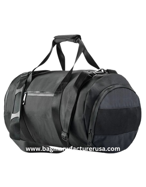 Black Custom Gym Bag Manufacturer