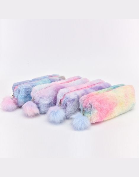 wholesale fur stationery pencil bag